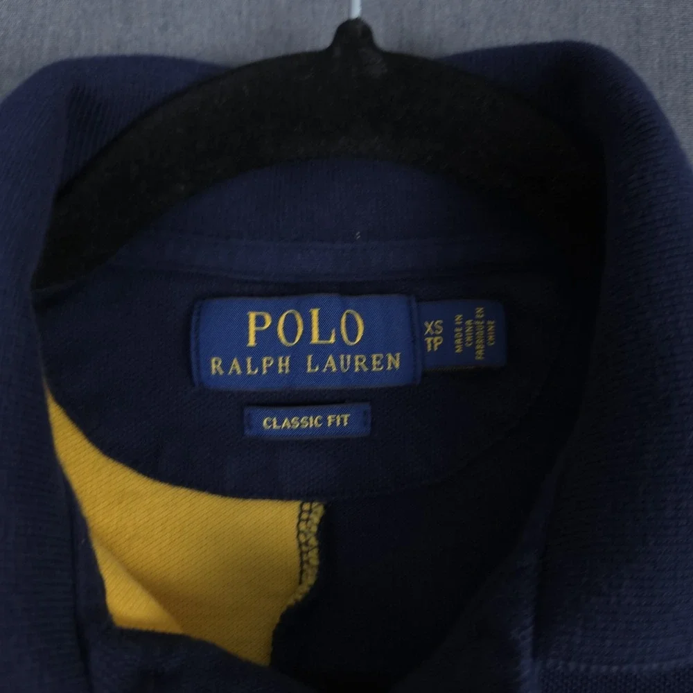 Polo Ralph Lauren‎ Polo Mens XS Colorblock Spellout Colorful Short Sleeve Shirt